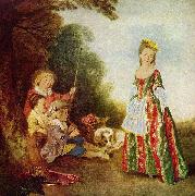 Jean antoine Watteau Der Tanz oil on canvas